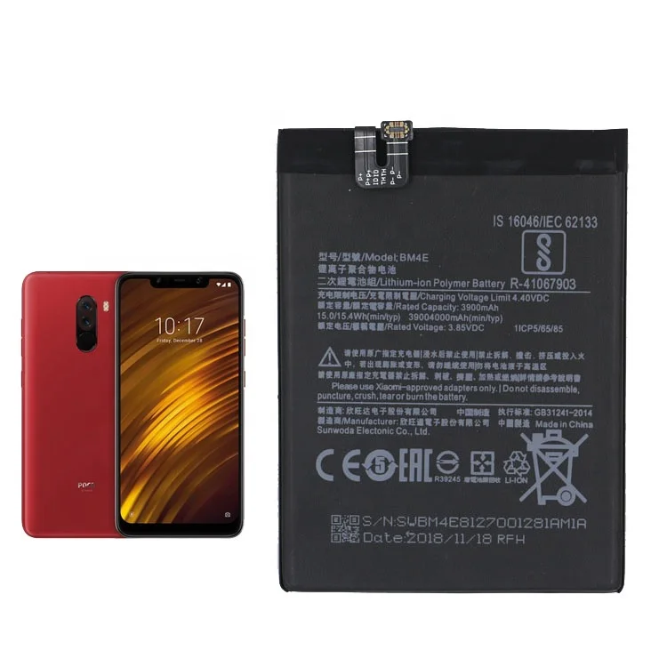 
Original Replacement Battery BM4E For Xiaomi MI Pocophone F1 battery Authentic Phone Battery 4000mAh 