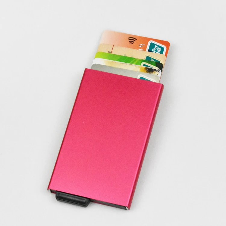 
wholesale custom 2020 new arrival men metal wallet pop up RFID Blocking cheap aluminium credit card holder 
