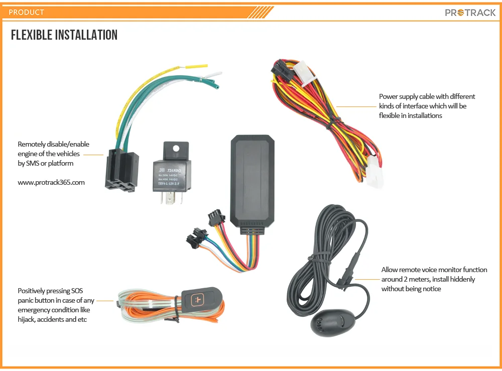 Protrack Vehicle/smart Gps Tracker Rfv10+ Quad Band With Remote