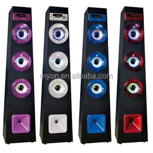Wood Tower Bluetooth Speaker LED Light