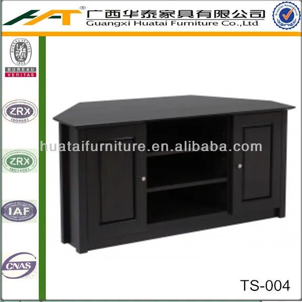 Black Corner Tv Stand With Two Doors