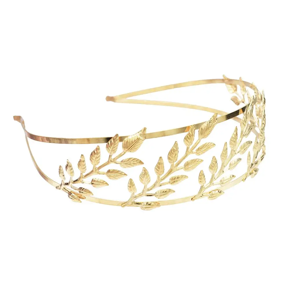 

European new fashion gold leaf headband women's hair accessories jewelry