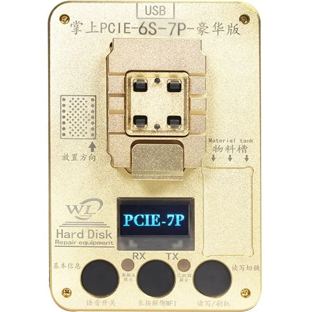 

WL PCIE NAND Programmer for Phone 6s 6s plus 7 7P Pro HDD Serial Number SN Tool icloud, Gold