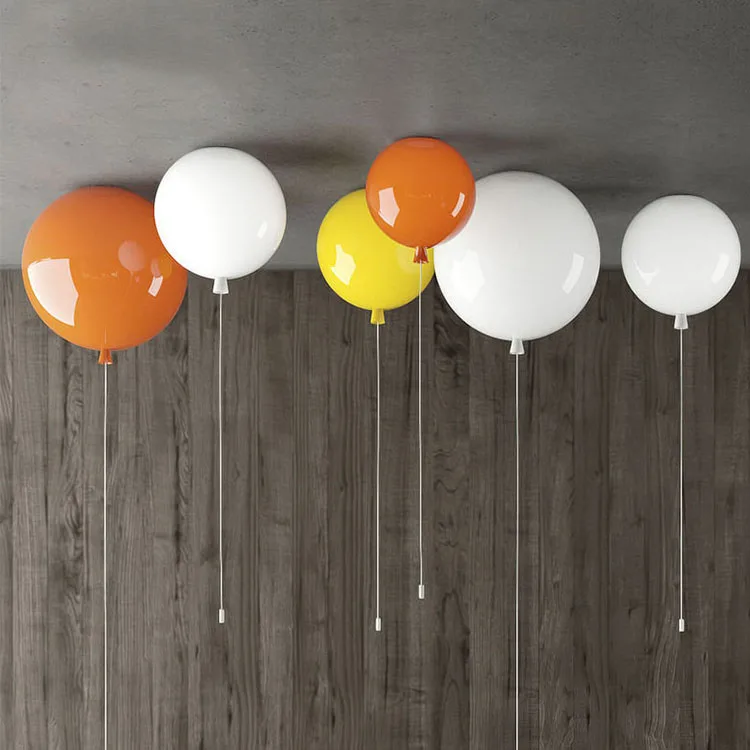 Modern design decoration acrylic colourful balloon ceiling lights surface mounted for Children Kids room