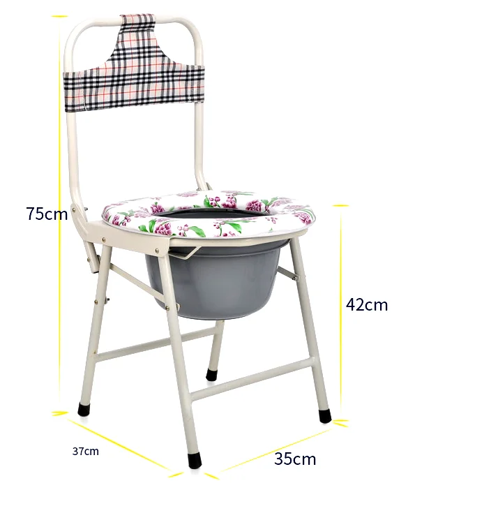
Health Medical Care Plastic Living Room Commode Chair with Bedpan 