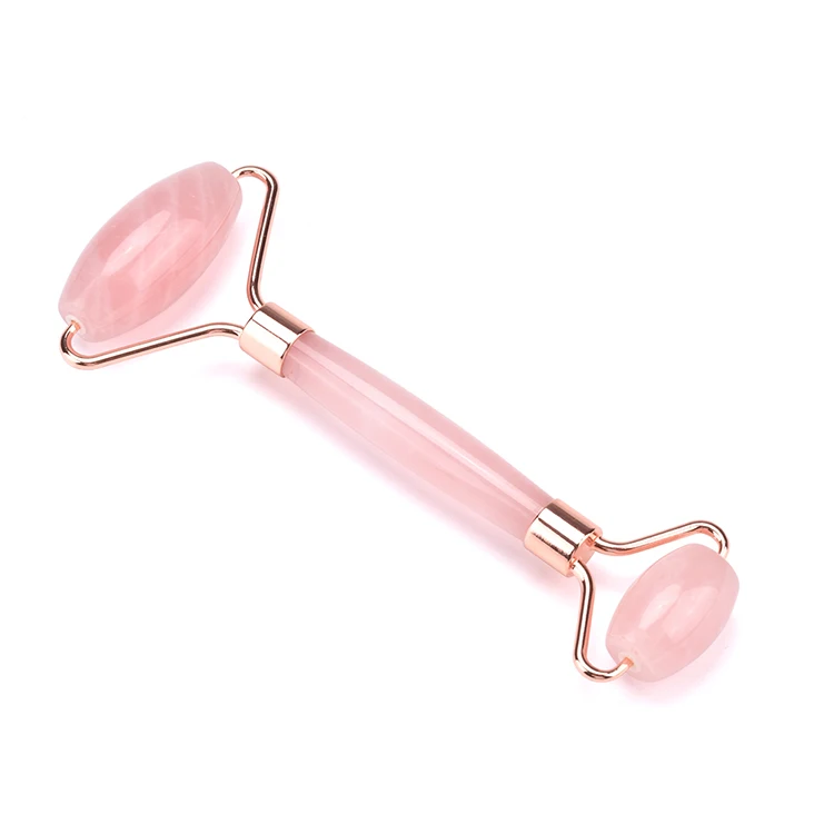 

Ready to ship lowe price jade rose quartz facial roller with good price, Natural pure pink color