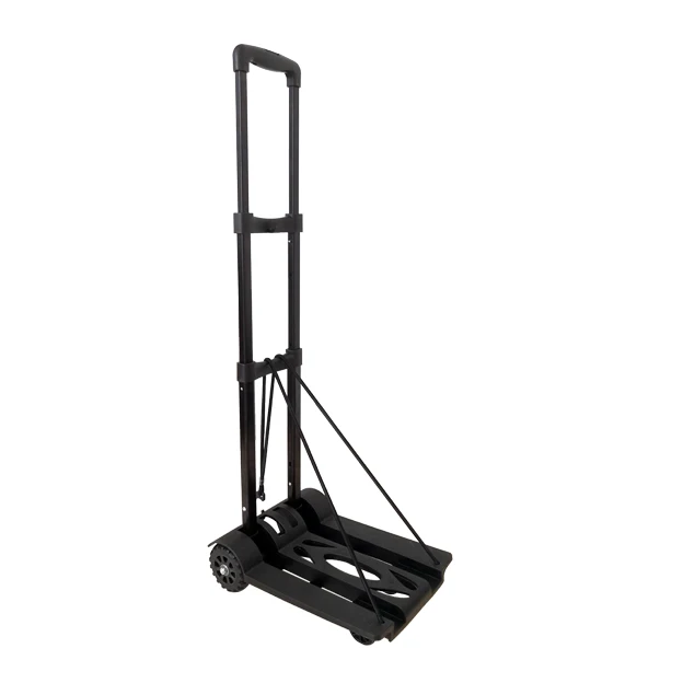 

Portable Foldable Hotel Luggage Cart Two Wheel Platform Folding Luggage Cart Hand Push Trolley