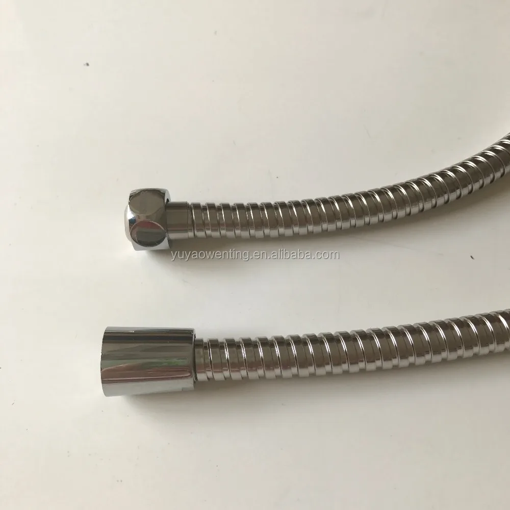 
1.5m/14mm plating Double buckle Shower head extension hose with brass ball nut 