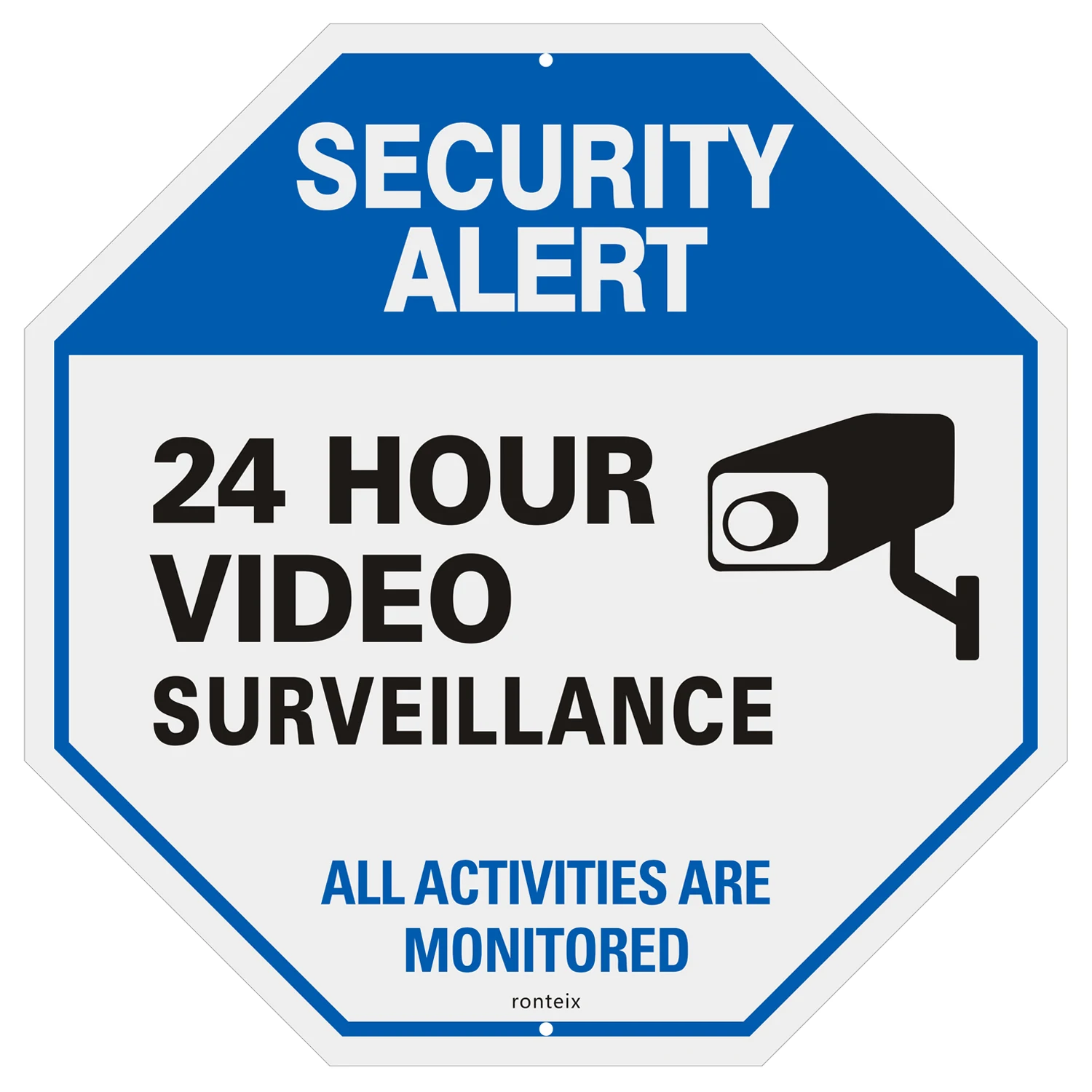 Attention CCTV Protection Prints Full Colour Sign Printed Heavy Duty 3960 