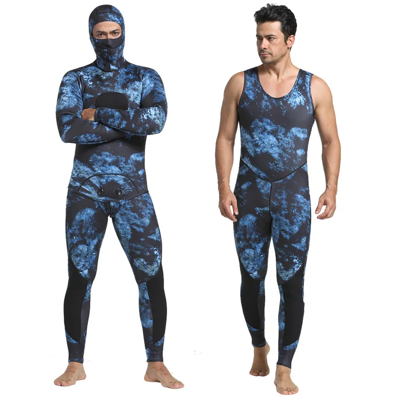 

3MM Neoprene Camouflage Diving Suit Surfing Spearfishing Wetsuit for man, Description