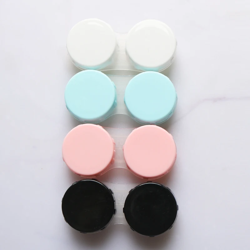 
Freshgo Pure Color Blue Pink White Black Contact Case Lens Case 