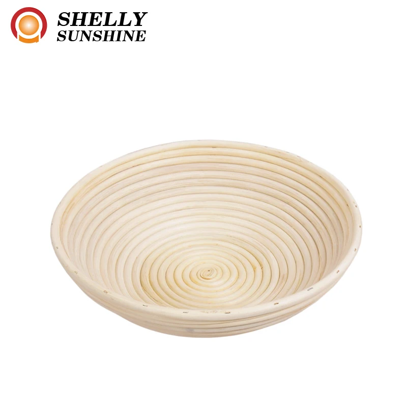 

Round bread basket rattan storage proofing bowl for bakery, Natural color