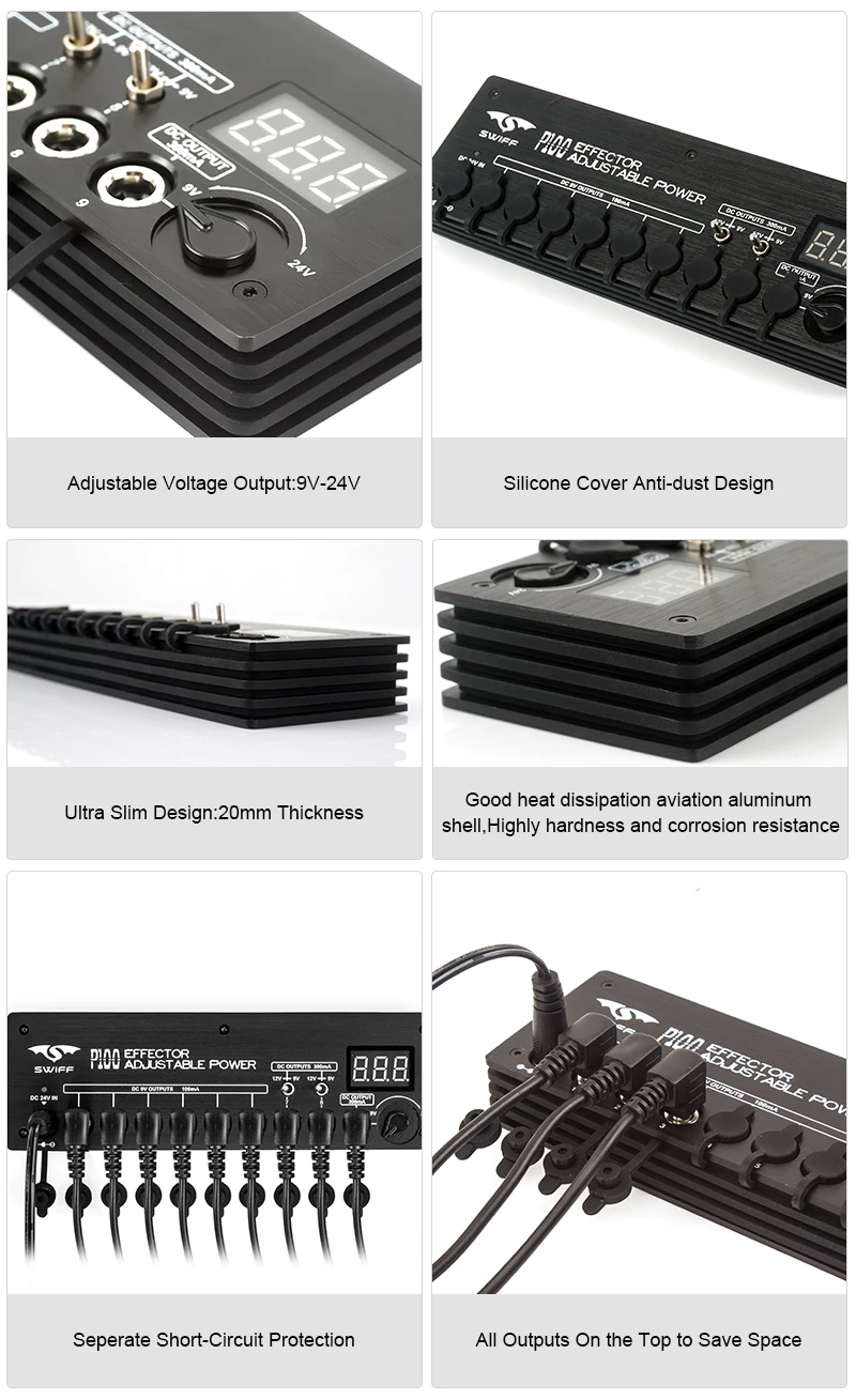 Guitar Use Adjustable Voltage 9v24v Small Pedalboard For Guitar