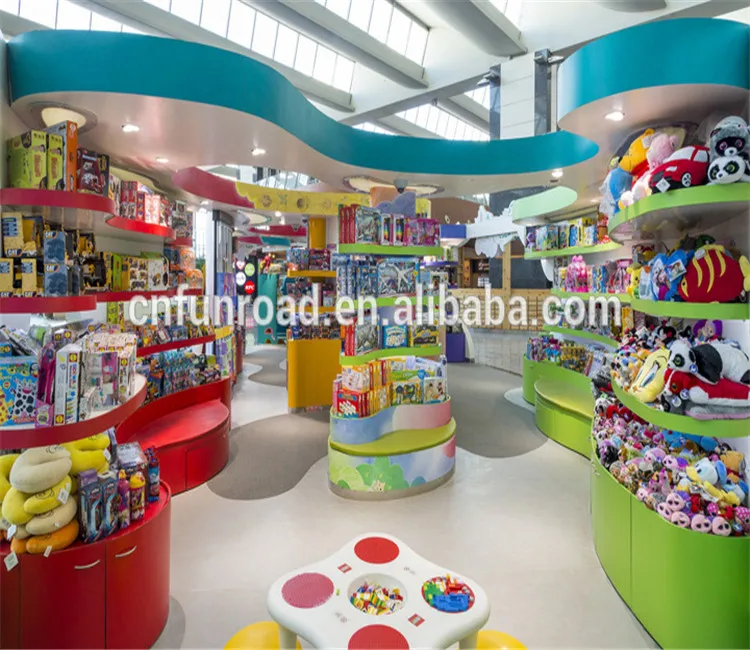 retail toy display showcase children toy store fixture