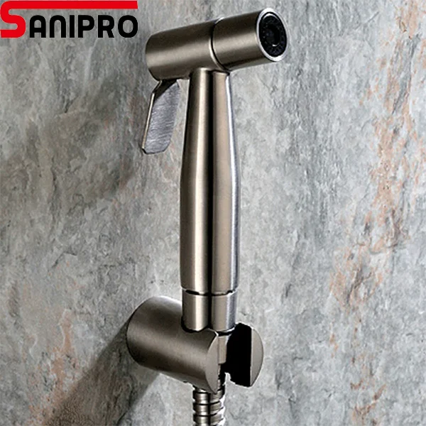 sanipro 304 <strong>stainless</strong> steel handheld bidet spray shower set