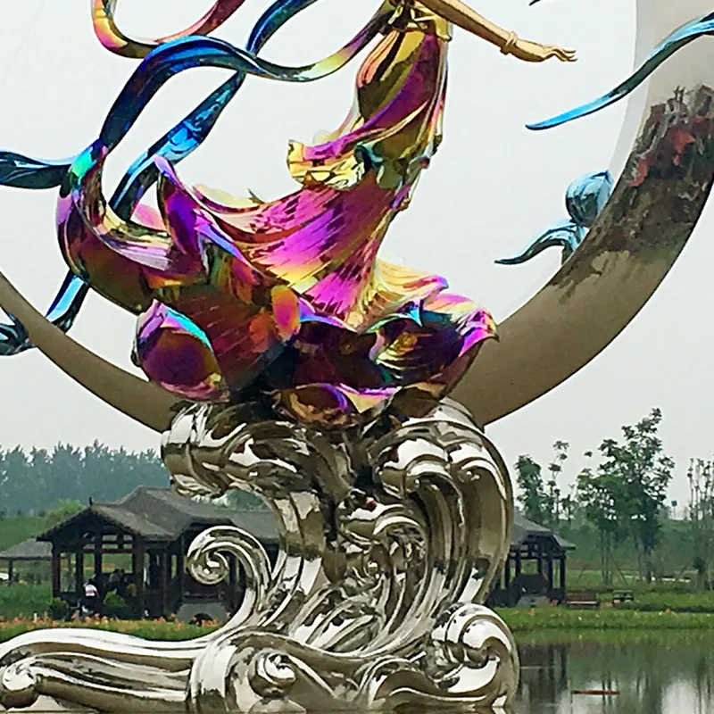 China Professional Manufacturer High Quality Chrome Paint Fiberglass Sculpture Multicolor Chrome Plating