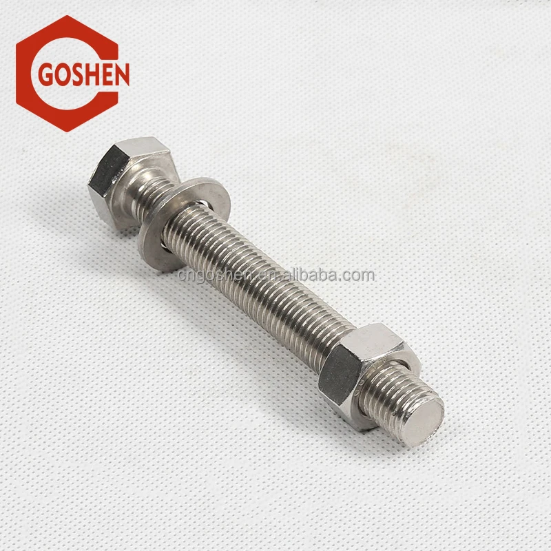 
Din933 Stainless steel hex bolts with nuts and washers 