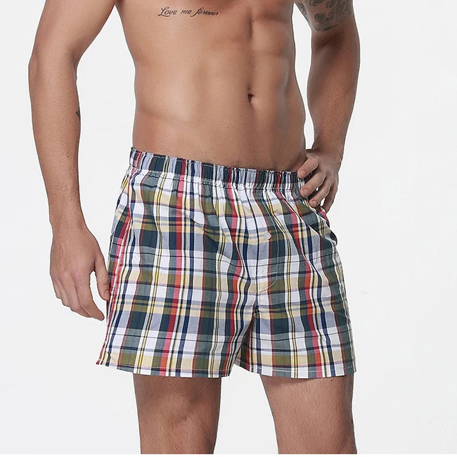 

wholesale custom mens cotton underwear elastic waistband boxer shorts loose arrow pants