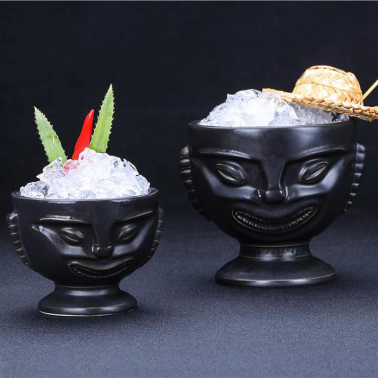 

New 3D Creative vintage personalized cocktail Hawaiian totem cup ceramic tiki mug