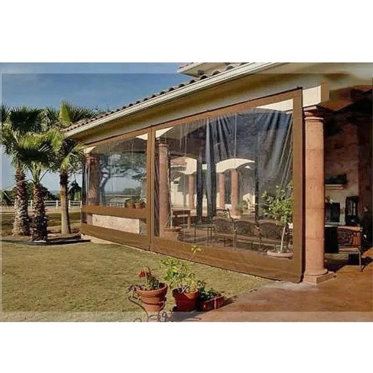 

Custom waterproof sun shade fabric 0.5mm Vinyl Clear Awning Canopy Patio Enclosure, sun shade cloth for sale, Brown, blue or customized