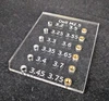 tesing heat sets insert template acrylic board with slabs cutting CNC machined M3 holes