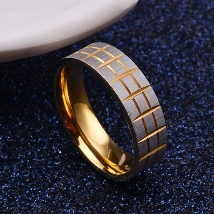 Latest Design Pattern Engraving Stainless Steel Gold Ring Designs For ...