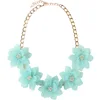 YIwu wholesale high quality large flower necklace statement jewelry for women