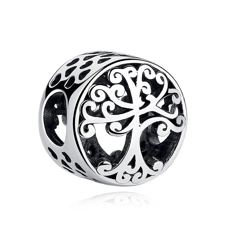 

100% 925 Sterling Silver Charms Radiant Family Tree Charm Bead for Fashion Women Bracelet Accessories Making