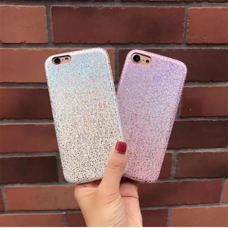 

2021 Fashion Retro Beautiful Gradient For iphone 6 6S Plus 7 8 X Back Cover Blingbling Phone Cases Cortical PU Shell Coque Capa