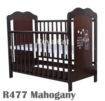 mahogany baby cot