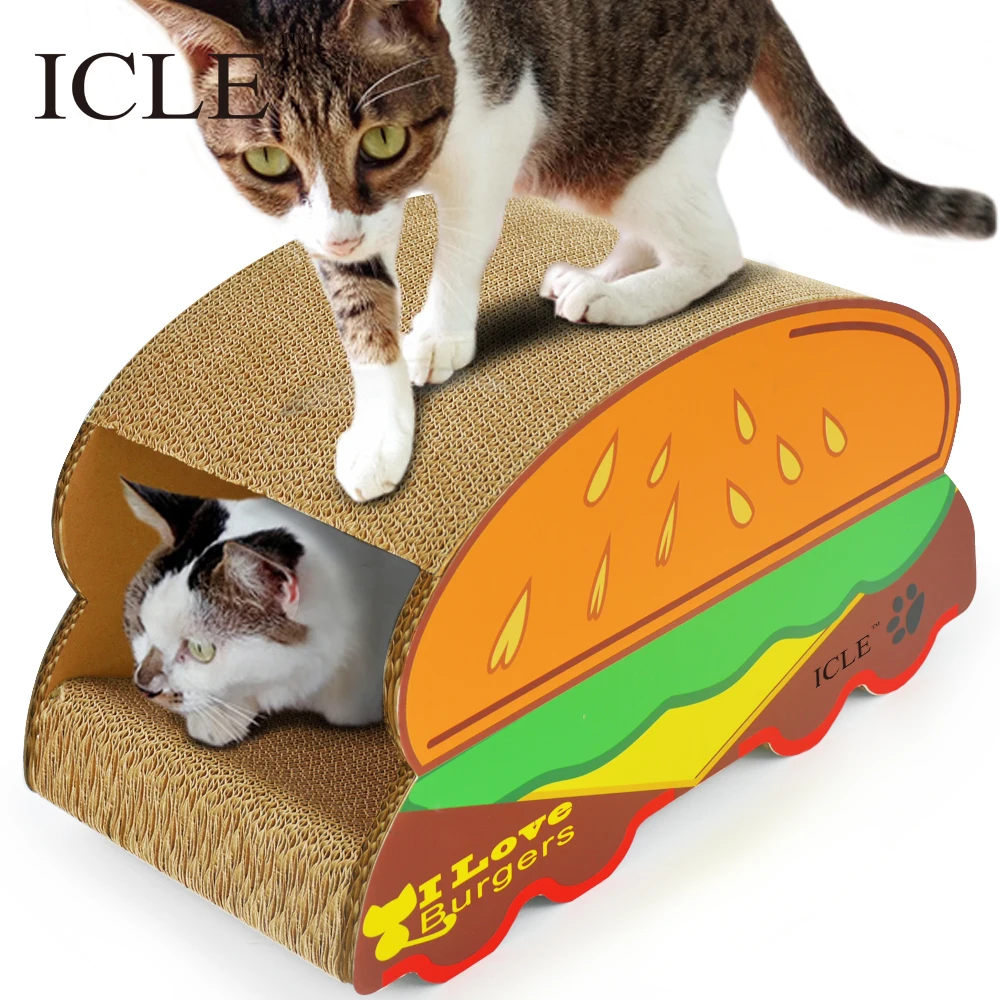

icLe-IC-0027 Hamburg Luxury Recycle Corrugated PaperCar Houses Box Cardboard cat scratcher bowl, Yellow