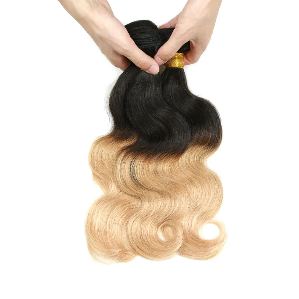 

Color 1B 613 Two Tone Ombre Body Wave Brazilian Remy Human Hair Weave