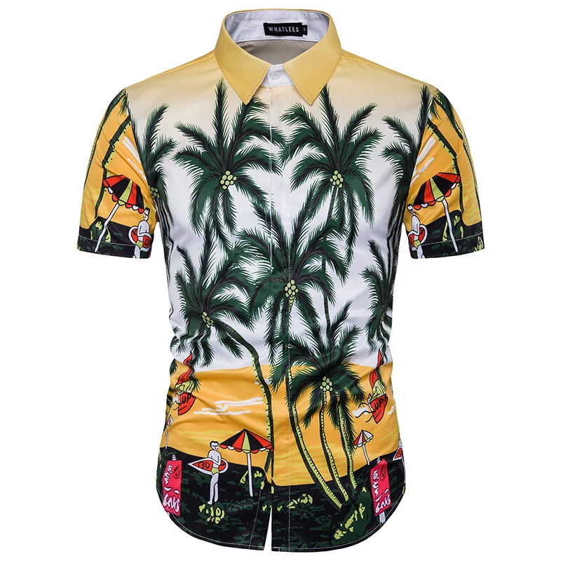 

Slim Fit Cotton Beach Short Sleeve Casual Latest Shirt Designs For Men