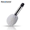 Masthome Kitchen Cup Bottle Cleaning Brush Stainless Steel Handle Round EVA Sponge Cup Brush