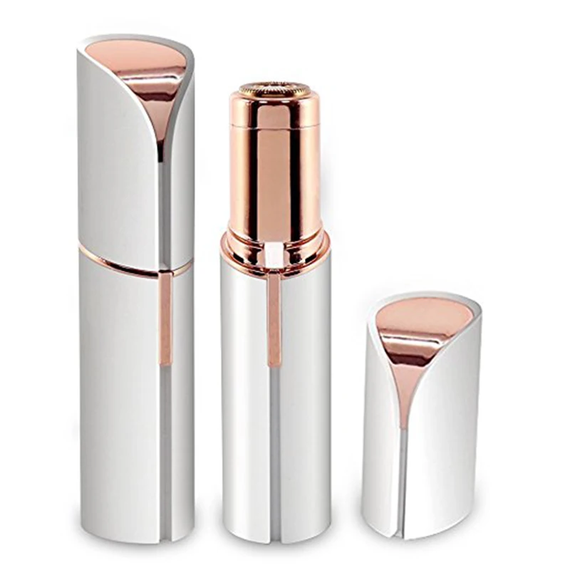 

Wholesale private electric lipstick shape facial hair removal, White black rose gold