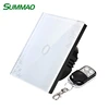 Tempered Glass Interruptor Rf 433 Wireless Remote Control Switch 12V L Smart Light Switch