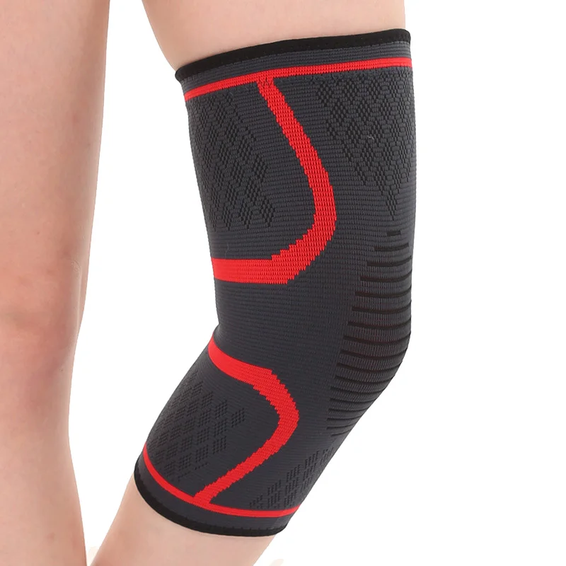 

Sports Outdoor Knee Support Knee Pad Fitness Knee Brace Running Cycling Volleyball Non-slip Protector for Men and Women Knit, As shown