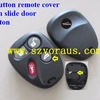 gc 4 button keyless entry remote cover case (with slide-door button ,with battery clamp)