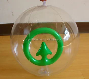 Pvc 3d Beach Ball With Inflatable Bottle Inside For Advertising