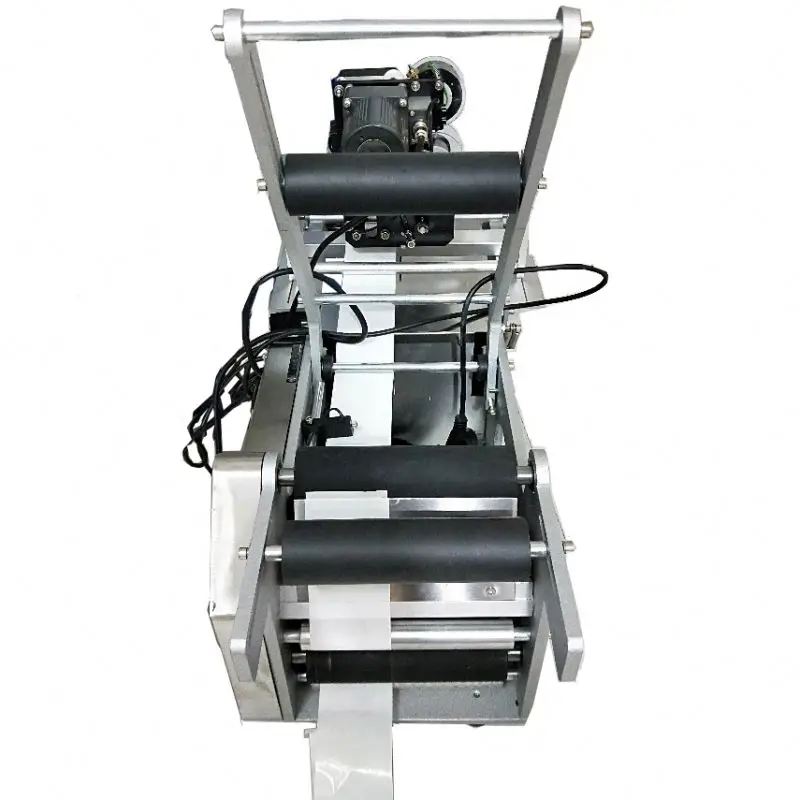 
semi automatic Tabletop Wrap Round Bottle Labeling Machine/labele/label pasting machine for chemical, cosmetics, plastic bottles 