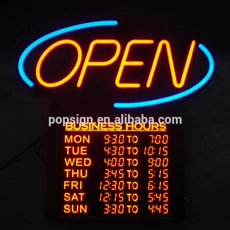 Injection Digital Number Business Hour Led Open Sign Injection Digital Number Business Hour Led Open Sign