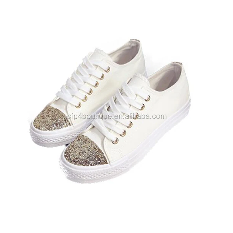 womens glitter canvas shoes