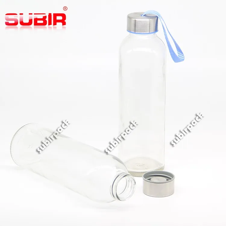 Chef Estrella De Vidrio Botella De Agua 18 Oz Botellas De 16 Oz Botella De Agua De Vidrio Para Bebidas Exprimidor