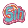 No minimum custom iron on embroidered letter and number patches