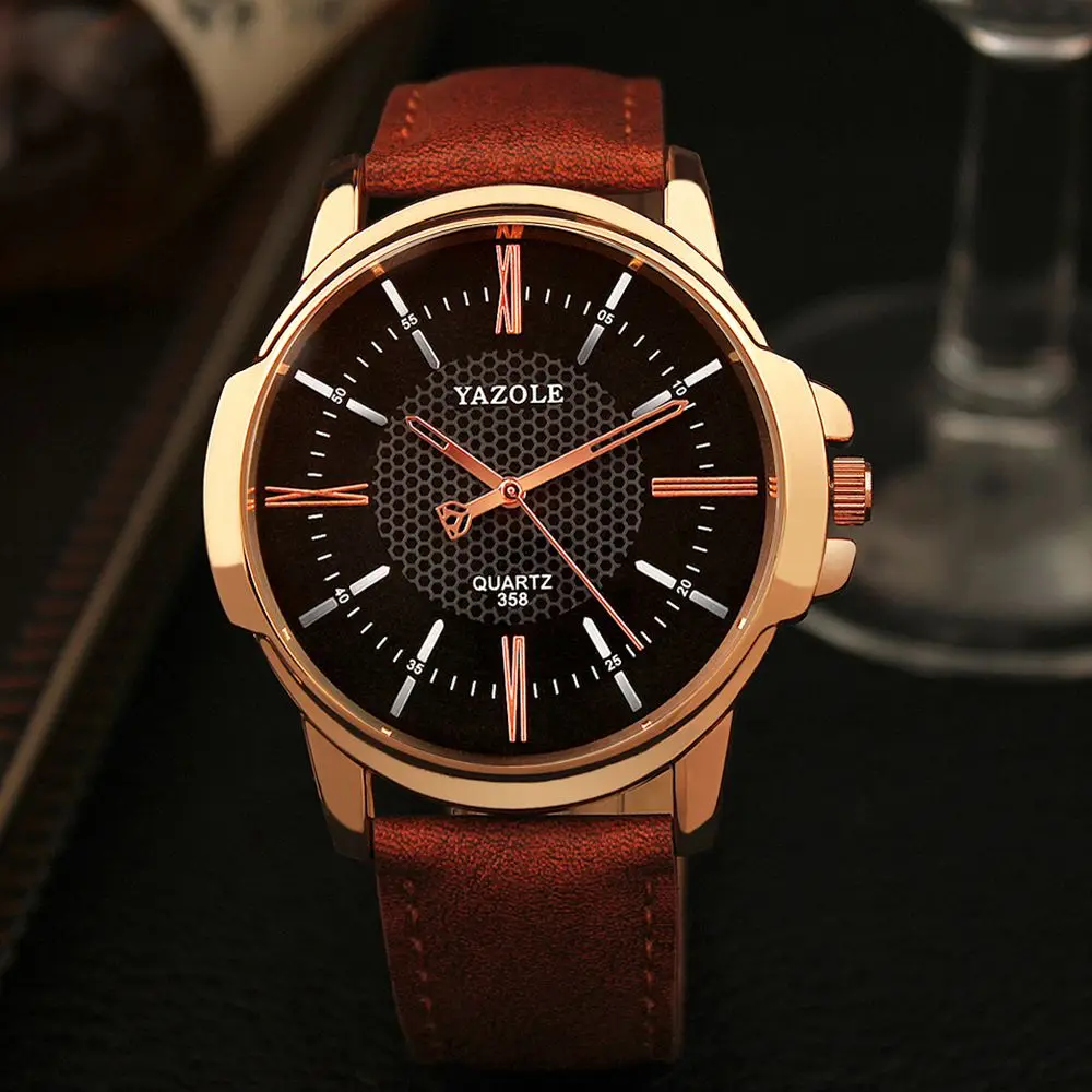 

YAZOLE D 358 New Design Luxury Mens Watches in wristwatch 2020 Private label watch Relojes hombre Quartz Leather Wrist Watch