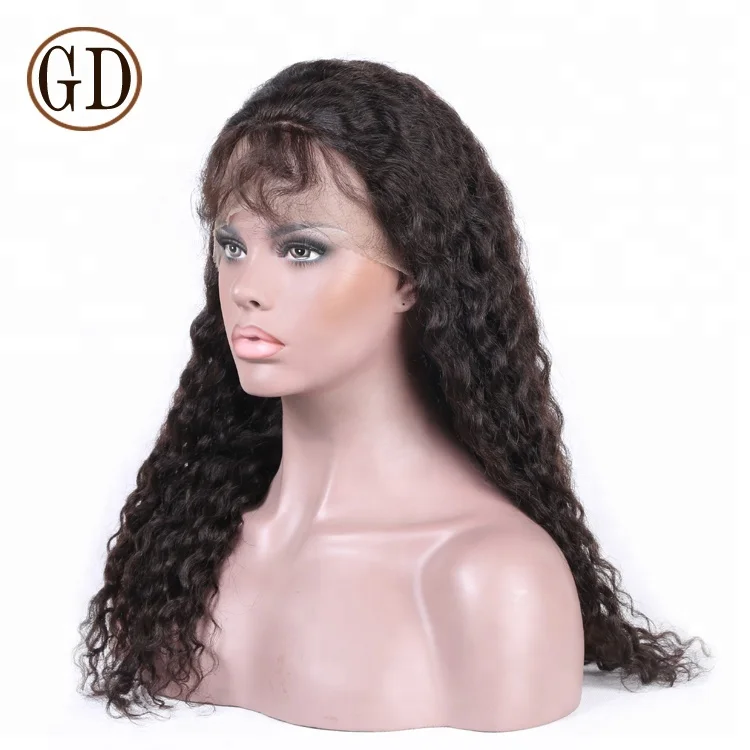 

brazilian human hair cuticle aligned raw virgin lace front wig curly