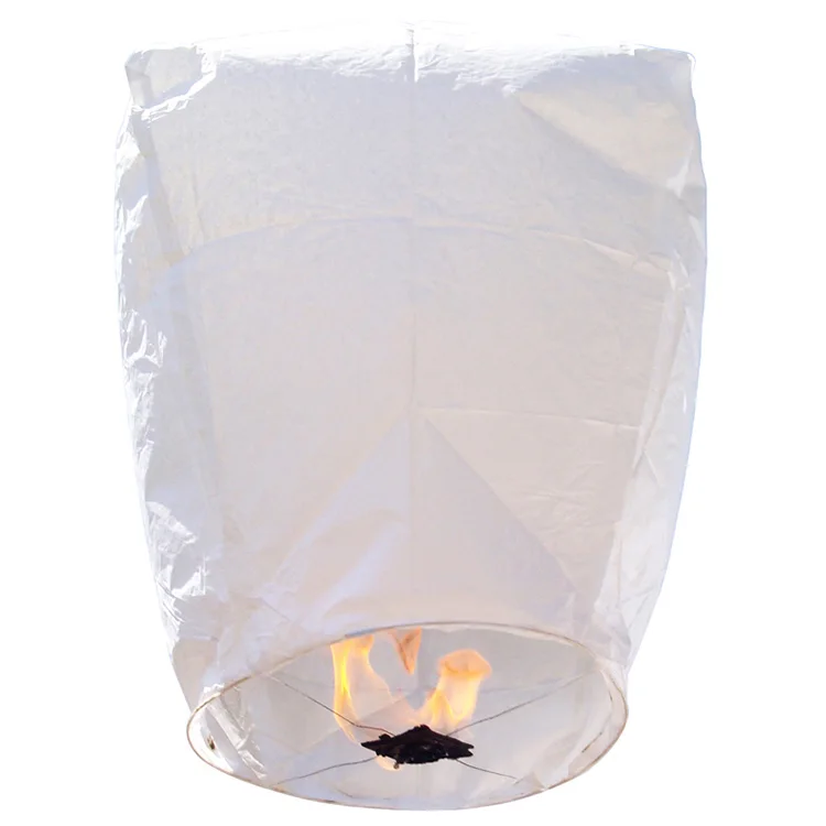 
High quality 100% Biodegradable paper Chinese white sky Lantern 