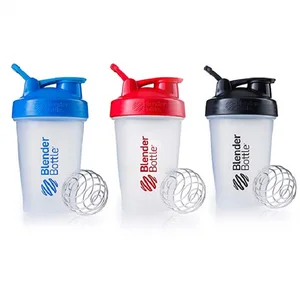 Image of 400ML BPA Free Colorful Gym Sports Plastic Shaker Bottle For Protein With Mixing Ball