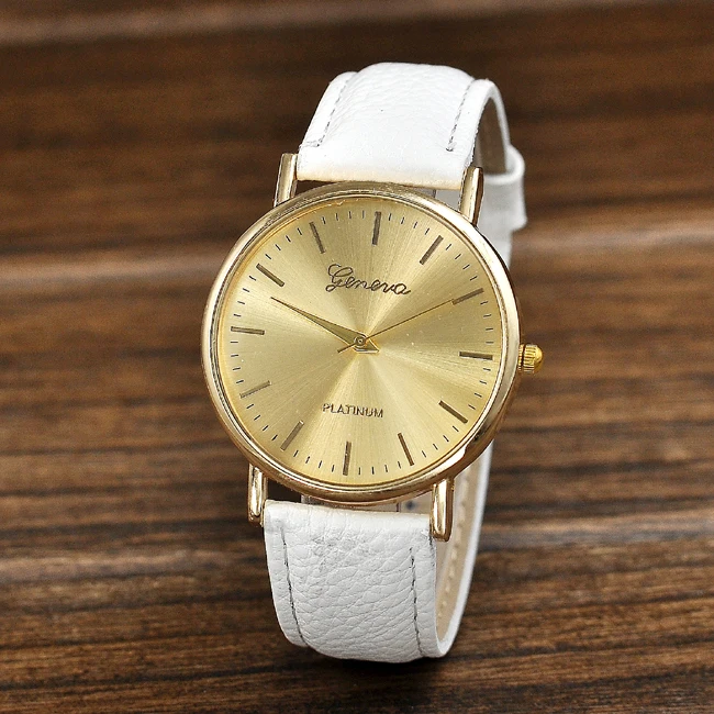 

High Quality Best Selling Leather Geneva Watch China Wrist Watch Cheap Watches for Women Hot Sale Lady's Wristwatches, White;black;red;coffee