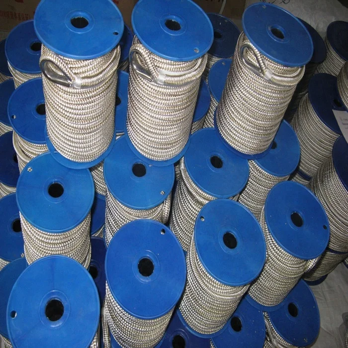 Polyester double braided anchor line rope for sailboat, yacht marine rope
